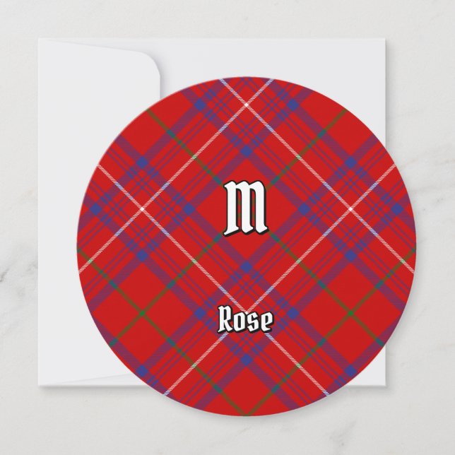 Invitation Rose de clan Tartan (Devant)