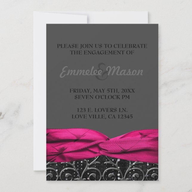Invitation rose de diamants (Devant)
