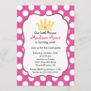 Invitation rose de fête d'anniversaire de