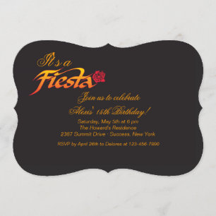 Invitation rose de fiesta