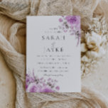 Invitation Rose de lavande moderne tendance Boho Mariage Flor<br><div class="desc">Lavande moderne Rose Boho Floral Faire-part de mariage Voir collection correspondante à Niche et Nest Store Merci beaucoup</div>