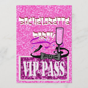 Invitation rose de partie de Bachelorette VIP