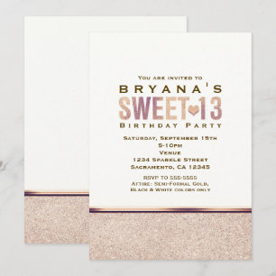 Invitation rose de partie de Champagne d'or de