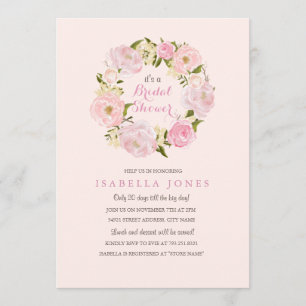 Invitation Rose de printemps Peach Peach Pink