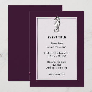 Invitation Rose de Seahorse