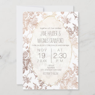 Invitation Rose de toile PixDezines Gold/Arrière - plan DO-IT