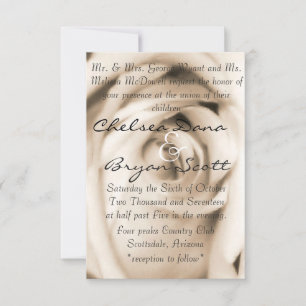 Invitation Rose de vanille