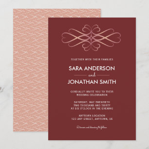 Invitation Rose des vents d'or  Mariage de Bourgogne
