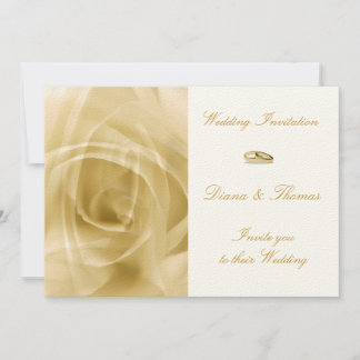 Invitation Rose d'or - Mariage