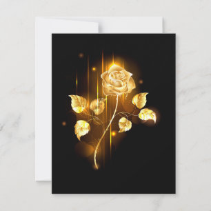Invitation Rose d'or ( rose dorée )
