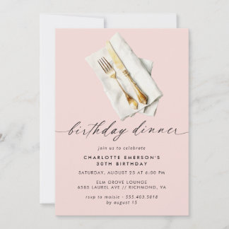 Invitation Rose doux | Jolie Fille Anniversaire Soirée