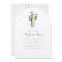 Rose du désert Cactus Mariage Monogramme