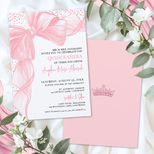 Invitation Rose Éclat Quinceañera