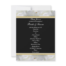 Rose élégante pour mariage noir blanc or