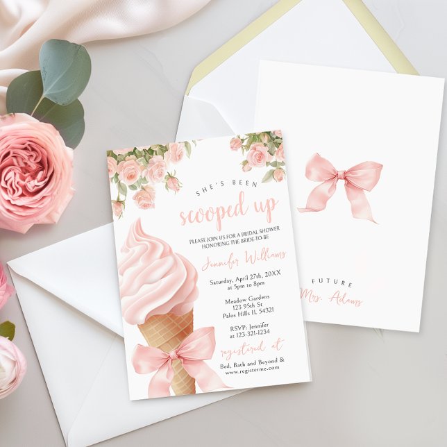 Invitation Rose Elle a été ramassée Fête des mariées de glace (Créateur téléchargé)