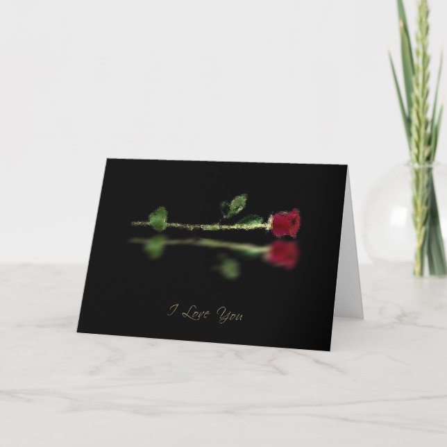 Invitation Rose en feuille d'aluminium (Devant)