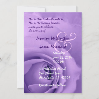 Invitation Rose en pastel rêveur de pourpre épousant V2