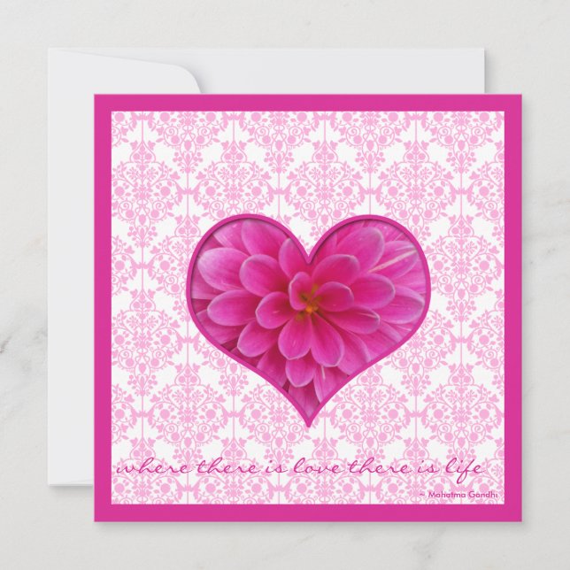 Invitation Rose et blanc chaud (Devant)