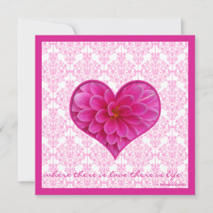 Invitation Rose et blanc chaud