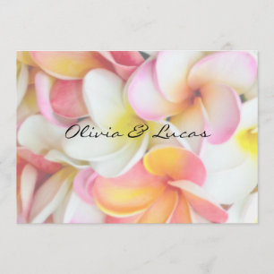 Invitation Rose et jaune romantiques de Plumeria