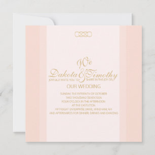 Invitation Rose et Or