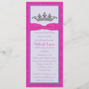 Invitation rose et pourpre de princesse sweet