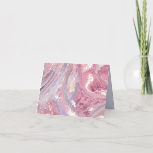 Invitation Rose et sequin iridescent violet