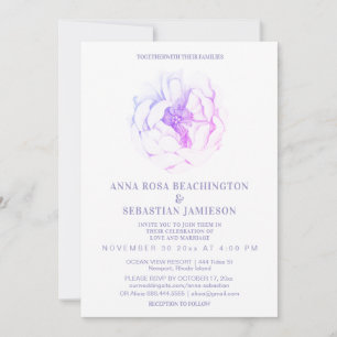 Invitation *~* ROSE éthéré Ombre Floral AR8 Mariage RSVP