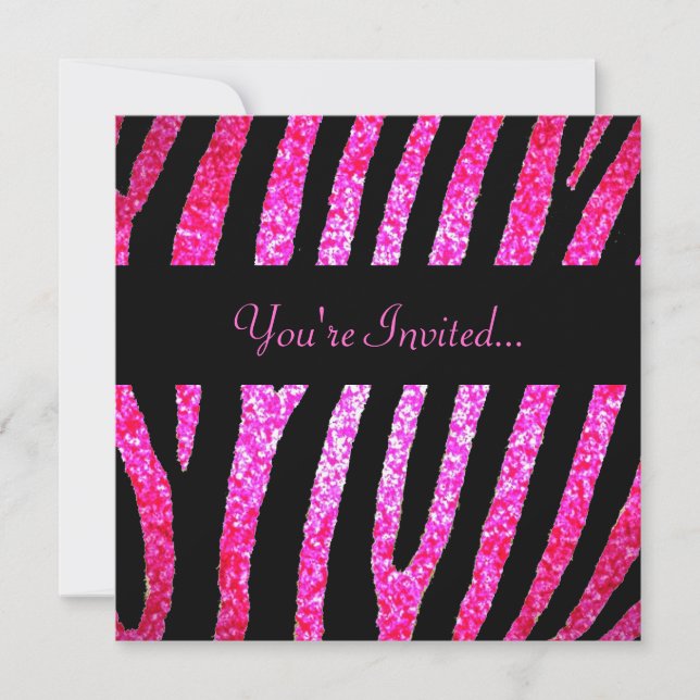 Invitation rose faite sur commande de rayure de (Devant)