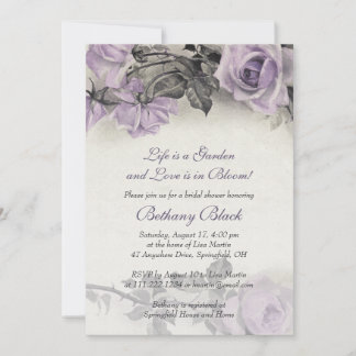 Invitation Rose Fête des mariées en argent sterli
