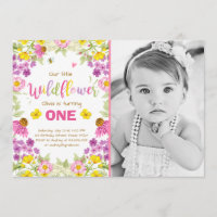 Rose floral de fille d'invitation d'anniversaire