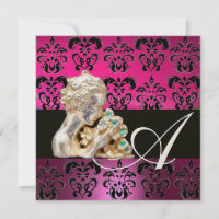 ROSE, FUCHSIA, NOIR, VIOLET, DAMAS JEWEL MONOGRAMM