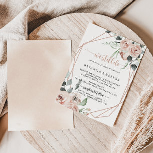 Invitation Rose Géométrique Classique Nous Faisons Toujours V