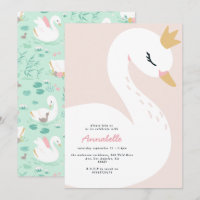 Rose girly élégant mignon belle cygne enfants