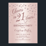 Invitation Rose Gold 21e fête d'anniversaire<br><div class="desc">21st Birthday Party Invitation Design élégant avec effet rose en fausse parties scintillant or et feuille. Sparkly parties scintillant diamants confetti et stylish script police invitation card. Vitre rose et blanc. Salutations à 21 ans ! S'il vous plaît,  envoyez-moi un message si vous avez besoin d'une personnalisation plus poussée.</div>