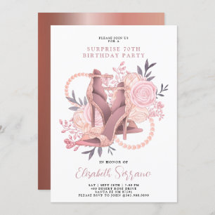 Invitation Rose Gold 70e anniversaire Surprise