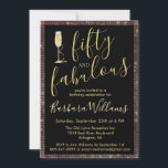Invitation *Rose Gold Black 50 & Fabulous 50th Birthday<br><div class="desc">She is definitely fabulous at Fifty -- this card says it all. Elegant, with a touch of glitter, modern Fifty and Fabulous 50th birthday invitation that you can personalize and send out for your fiftieth birthday party celebration. We even have a glass of bubbly to toast to her special day....</div>