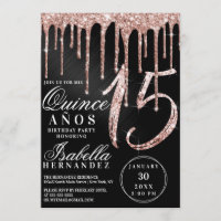 Rose Gold Black Metallic Parties scintillant Drive