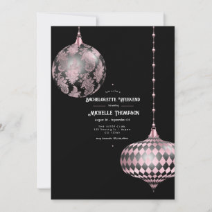 Invitation Rose Gold, Blush et Enterrement de Vie de Jeune Fi
