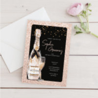 Rose Gold Bubbly Champagne fête d'anniversaire