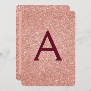 Invitation Rose Gold Burgundy Sparkle Parties scintillant Swe