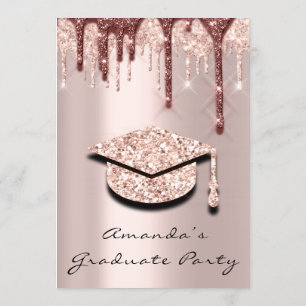 Invitation Rose Gold Casquette 3D Brown Glam Party