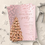 Invitation Rose Gold Christmas Tree Winter Company Holiday<br><div class="desc">Elégant Noël / Entreprise / Dîner modèle d'invitation avec un arbre de Noël festif. Impressionnez vos collègues avec ce design d'invitation sophistiqué et élégant. Entièrement personnalisable !</div>
