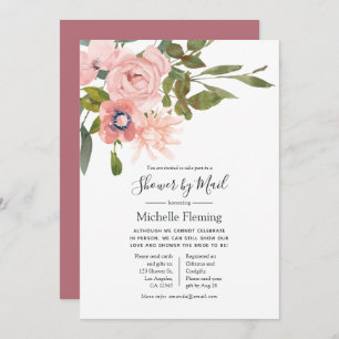 Invitation Rose Gold et Blush Bride ou Baby shower par la pos