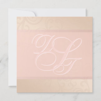 Invitation rose Gold et Blush Monogram