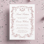 Invitation Rose Gold Français Frame Sweet 16 Anniversaire<br><div class="desc">Elégant cadre floral rose or doux 16 anniversaire invitation fête. Pour une personnalisation plus avancée de cette conception,  cliquez sur le BOUTON DESIGN TOOL ci-dessus !</div>