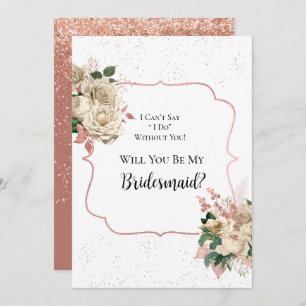 Invitation Rose Gold Ivory Parties scintillant Serez-Vous Ma 