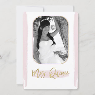 Invitation Rose Gold Mis Quince Quinceañera Photo Image