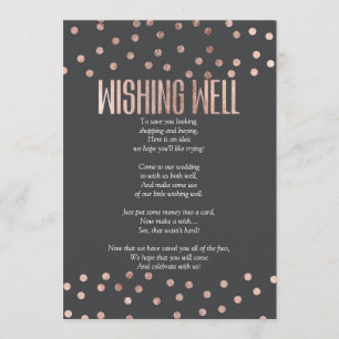Invitation Rose Gold Paillettes Charbon Noir Fontaine de Vœux