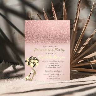 Invitation Rose Gold Paillettes Chaussure à Talon Haut pour S